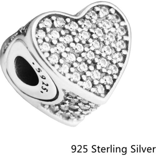 CKK Small Hole Essence Beads Love Charms 925 Sterling Silver Original Jewelry Making Fits For Bracelets