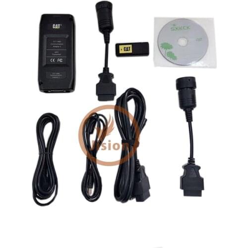 For CAT ET Diagnostic Tool for CAT Adapter Truck Diagnostic Tool 317-7485 Communication Adapter III WIFI with Keygen Plastic Box