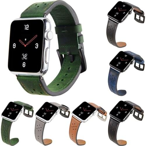 Luxury Real Leather Strap for Apple Watch iWatch Series 4/3/2/1 Band 44mm 40mm 42mm 38mm Genuine Leather Watchband
