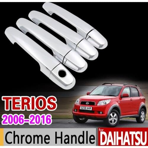 For Daihatsu Terios Bego 2006 - 2016 Chrome Door Handle Cover for Toyota Rush Eco Wild Perodua Nautica J200 F700 Car Styling
