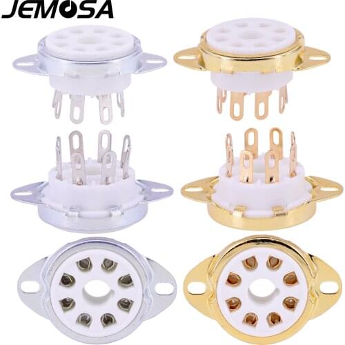 5PCS Ceramic Tube Socket 8Pins Electron Tube Seat For KT66 KT88 6SL7 6V6 5AR4 EL34 274B Vacuum Tube Free Shipping