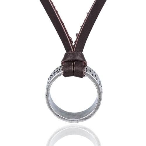 2021 New Hot Game Uncharted leather chain Necklace Alloy Cosplay Accessories Collectors Edition Fashion Necklaces jewelry
