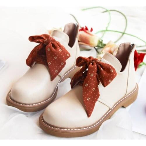 Genuine leather sweet girls female kawaii tea party japanese cosplay anime lolita shoe women harujuku jk uniform martin shoes