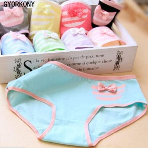 Soft Cotton Young Girl Briefs Girls Panties Candy Colors Kids Underwear Pants Underpants 9-20T 5PCS/LOT A-SQ-A688-5P