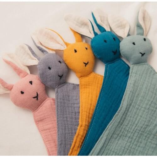 Newborn Baby Sleeping Dolls Soft Towel Baby Facecloth Bath Towel Kids Fashion Sleep Toy Soothe Appease Towel Bunny Children Bib
