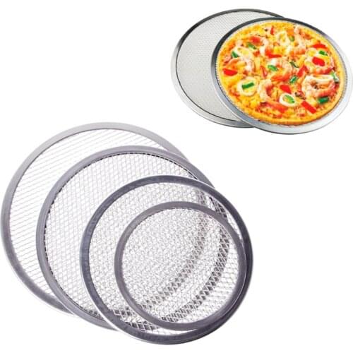 2021 New Aluminum Mesh Grill Pizza Screen Round Baking Tray Net Kitchen Tools Ovens Kit