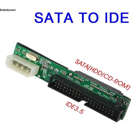 New Sata to IDE Adapter Converter 2.5 Sata Female to 3.5 inch IDE Male 40 pin port 1.5Gbs Support ATA 133 100 HDD CD DVD Serial