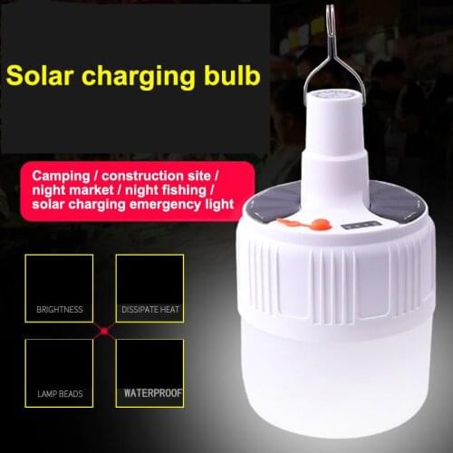 New Style Multifunctional solar charging battery DC LED Night stall bulb tent lamp camping device emergency lighting