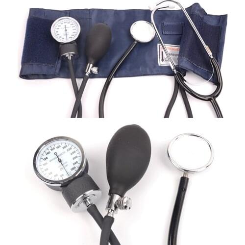 Equipment Manual Arm Blood Pressure Monitor Medical Doctor Stethoscope Sphygmomanometer Tansiyon Aleti Tensiometro BP Tonometer
