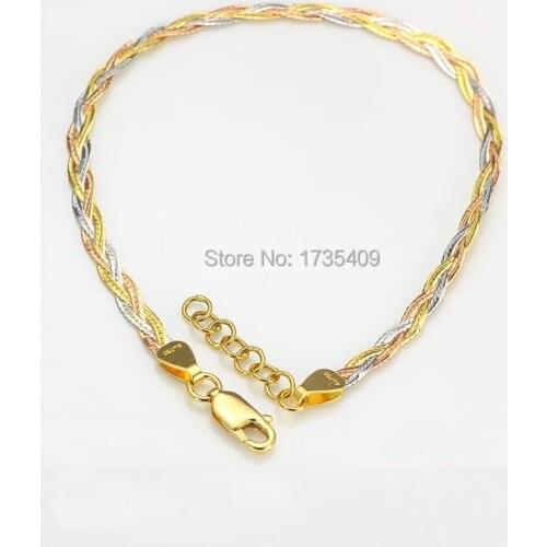 Solid AU750 Gold Bracelet Snake Bracelet 2.76g