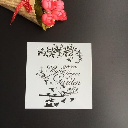 Bird Totem Scapbook Plastic Spray Flower Mold Strew Pad Stencil Duster Fondant Decoration