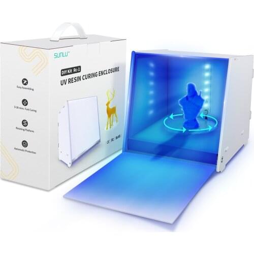 Resin Curing Box for LCD DLP SLA Items UV Resin Desktop Curing Machine with 405 Nm UV LED Lamp Timer Control 3D Printer Resin