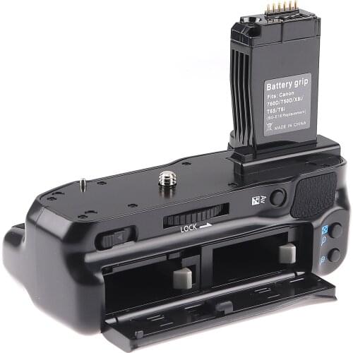 Pro Vertical Battery Grip Handle Holder Pack For Canon 760D/750D/X8i/T6S/T6i Camera