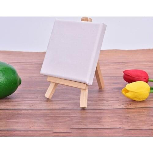 Mini Painting Stretched Canvases on Wooden Frames 10cm x 10cm for Childrens