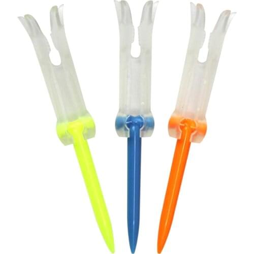 Foldable Golf Tees Unbreakable Soft PP Rubber Golf Nails with Six Claws Golf Tees