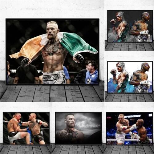 Modern Inspirational Boxing Violent Aesthetics Canvas Painting Poster and Print Wall Art Picture for Living Room Home Decoration