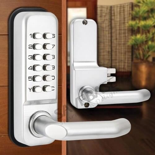 Waterproof Mechanical Keyless Push Button Password Door Lock For Office Usage