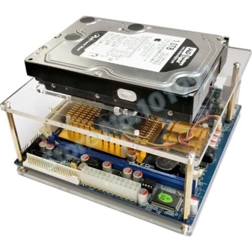 High Quality DIY Custom chassis mini ITX Case transparent for Nano-ITX1037u/J1900 Mainboard