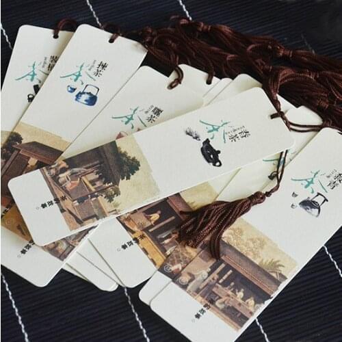 1pcs tea story bookmark wholesale 10 / set Chinese style tea ceremony classical creative wholesale gift