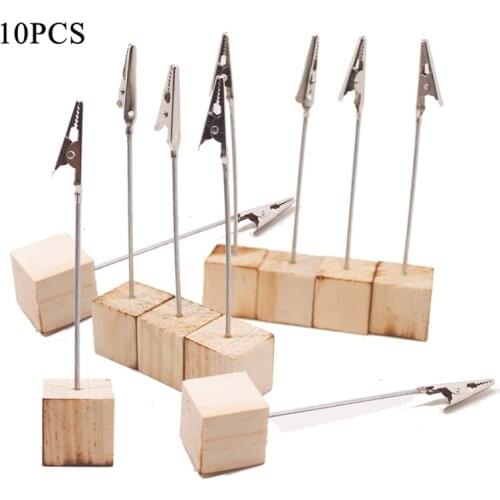 10 pcs Memo Clip Stand With Crocodile Clasp For Price Tag Store Display Card Note Paper Photos Business Card Clips