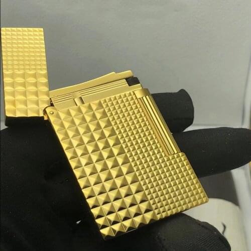 100% brand new retro DuPont bright sound lighter Seiko manufacture windproof copper body cigarette lighter with box