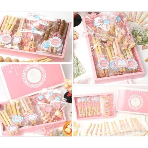 160pcs Pink &blue "Thank You" Adhesive Label Stickers Decorative Gift for Cookie Baking Handmade Package Label Sticker