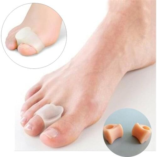 2pcs Silicone Toe Separators Finger Toe Bunion Splint Separator Hallux Valgus Correction Pad Foot Care Orthopedic Tool Pedicura