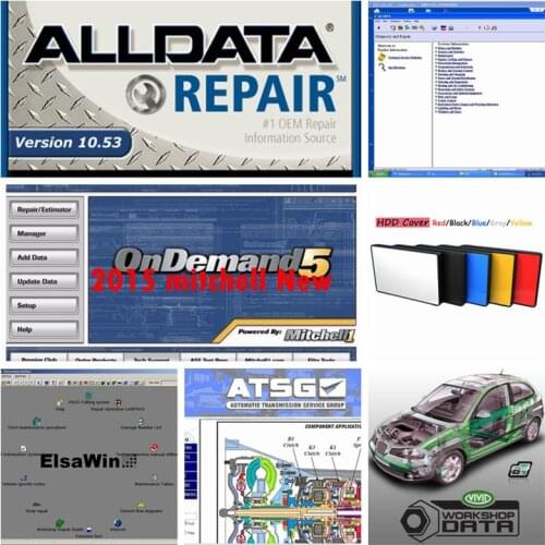 2021Best Alldata Software All data10.53 2014 Auto repair software+Mit//chell od5 2015+Elsawin+Vivid Workshop+ATSG 1tb HDD USB3.0