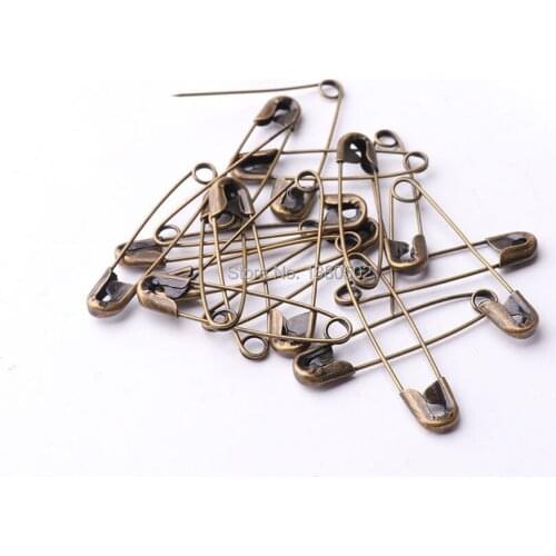 500pcs /lot Bronze color small size 19*5mm Metal Safety Pin Brooch DIY sewing tool for garment label