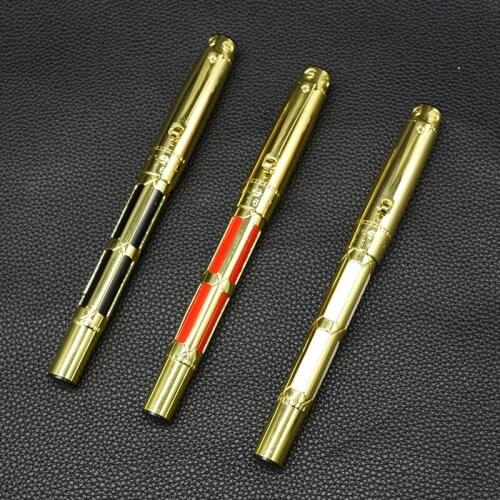 6Pcs Luxury 10K Gold Fountain Pen metal Golden Clip luxury Writing pens High-end Business Ink pen Office school Gift pen 1168