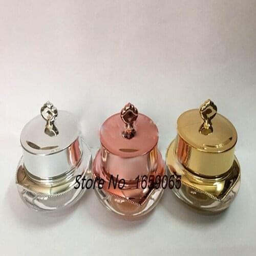 10G CROWN shape acrylic cream bottle,10ml cream jar cosmetic container cream jar Cosmetic Packaging 4 colors 100pcs/lot