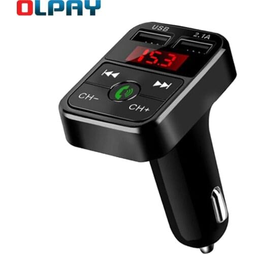 2.1A Car Charger Phone Charger Handsfree Wireless Bluetooth Car Kit FM Transmitter TF Card LCD MP3 Player High Speed Dual USB