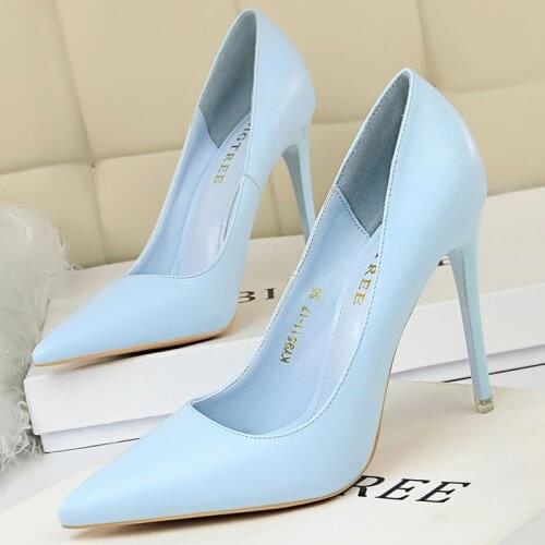 BIGTREE Shoes Plus Size 43 Blue Woman Pumps Fashion High Heels Shoes Women Stiletto Party Shoes Women Heels Female Heeled Shoes