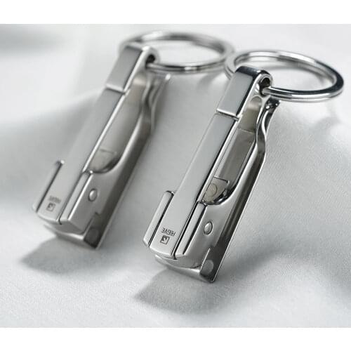 304 Stainless Steel Car Key Chain Belt Waist Hanging Simple High Quality Men KeyChain Buckle Key Ring Holder Fathers Day Gift