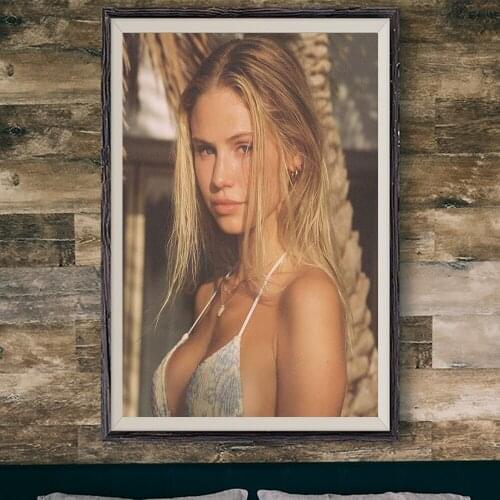 E069 Scarlett Leithold Sexy Model Movie Star Wall Silk Cloth Poster Art Home Decoration Gift