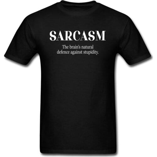 Normal Tees Fall Hot Sale O Neck Pure Cotton Tops Tees Male T Shirts Sarcasm Natural Defence Against Stupidity Text Words Tshirt