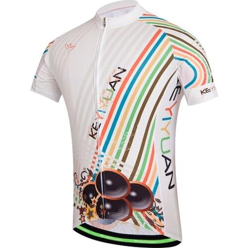 KEYIYUAN Men Cycling Jersey Tops Summer MTB Bike Pro Bicycle Shirt Breathable Cycle Camisa Ciclismo Masculina