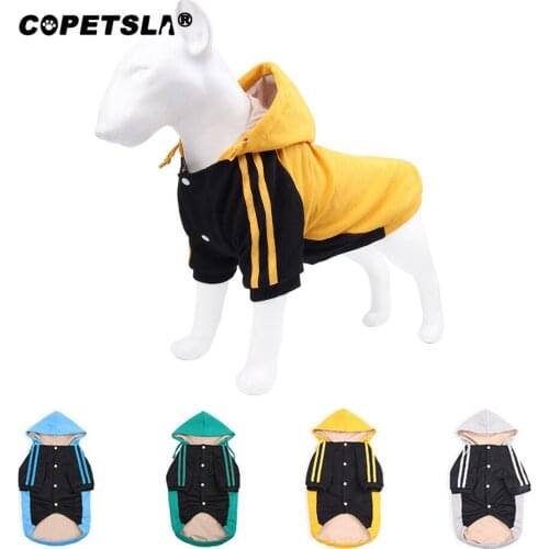 Copetsla Fashion S-XL Warm Two-Legged Pet Jacket Pet Dog Clothes for Small Medium Dogs Fashion Cotton Hooded Sweatshirt