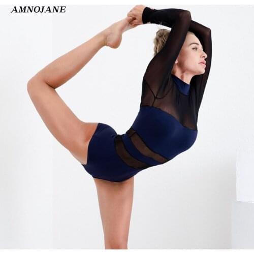 Yoga Sets Women Gym Clothes Sexy Mesh Tracksuit Jumpsuit Sport Suit Tights Body Suits Transparent Dance Workout Fitness Clothing