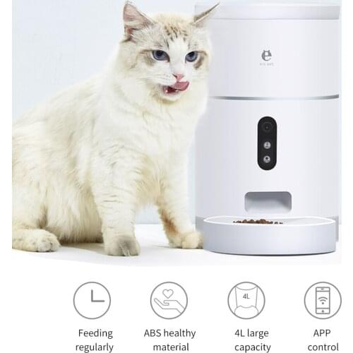 4L Cat Feeder Food Dispenser Dog Bowl with Camera 1080P for Wide Angle Automatic Pet Feeder Food Bowl APP Control Pet Accessorie
