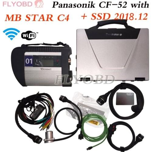MB Star SD CONNECT C4 Compact 4 with Software SSD for star diagnosis c4 with Super Military CF-52 Toughbook fully Ready To use