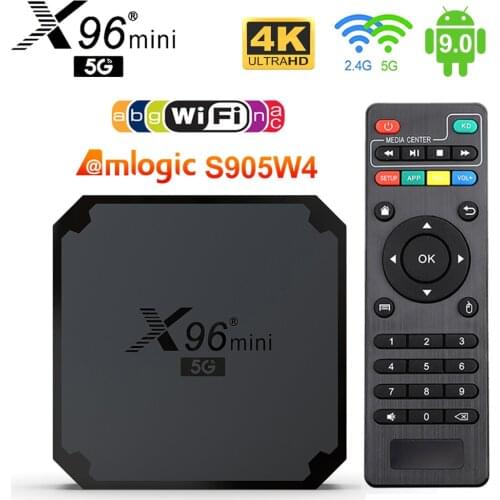 X96 Mini 5G TV Box Android 9.0 Amlogic S905W4 Quad Core Dual Wifi Youtube 1080P 4K Support Google Voice X96Mini Media player