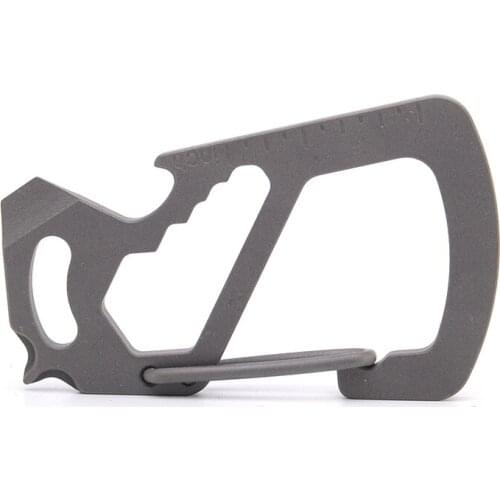 A65 Multi-function hanging titanium alloy TC4 hanging keychain carabiner outdoor multi-function EDC tool