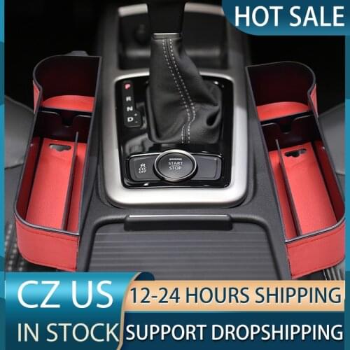 Storage Box Car Organizer Seat Gap PU Case Pocket Car Seat Side Slit for Wallet Phone Coins Cigarette Keys Cards For Universal