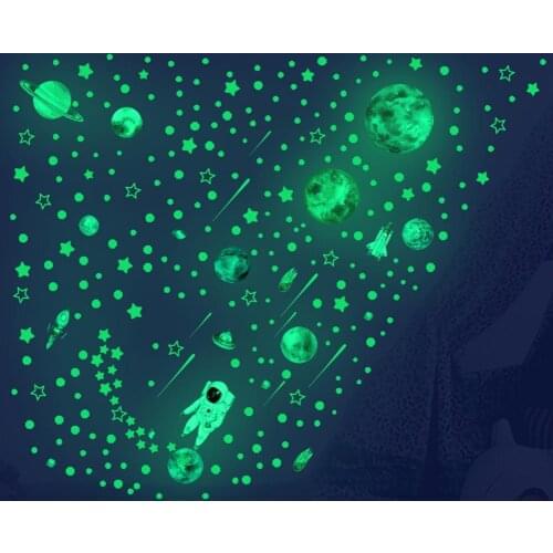 Portable 1 Set Great Luminous Sticker Ceiling Home Decoration Self Adhesive Luminous Sticker Removable for Bedroom