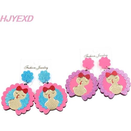 1pair) HP033 Christmas Earrings Laser cut Turkey Dangle Earrings Glitter Acrylic Earrings