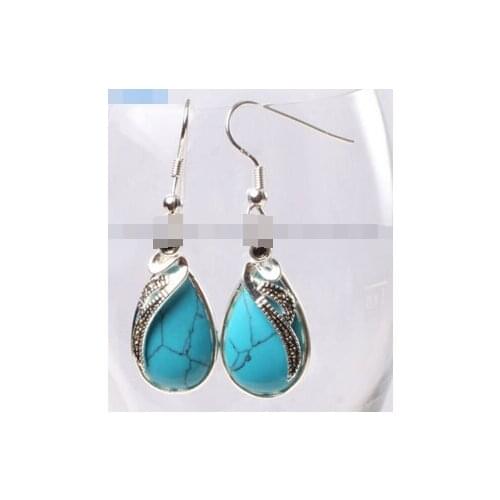 Ry00882 14x30mm Drip Beads Marcasite Earrings Fashion Jewelry