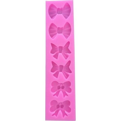 Silicone Fondant Cake Mold Long Bow Handmade Soap Mold Baking DIY Soft Pottery Tools 15-253