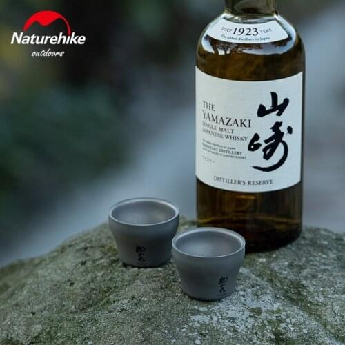 Naturehike Double-Deck Titanium Small Wine Glass Ultralight Portable Tea Water Cup Camping Party Tableware Outdoor Picnic Parts
