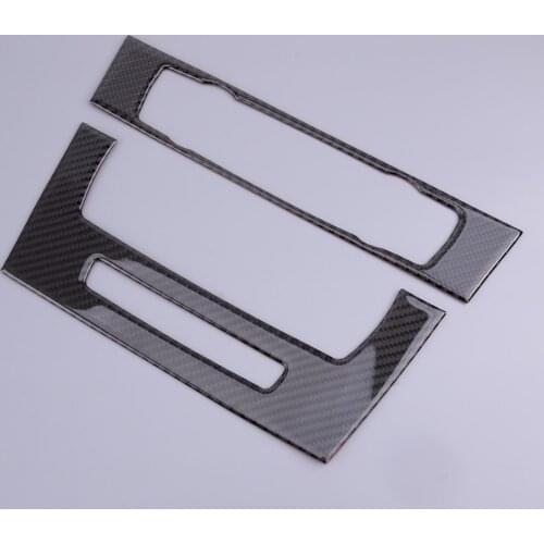 Carbon Fiber Texture AC CD Control Panel Trim Moulding fit for BMW 3 Series E90 E92 E93 2005 2006 2007 2008 2009 2010 2011 2012